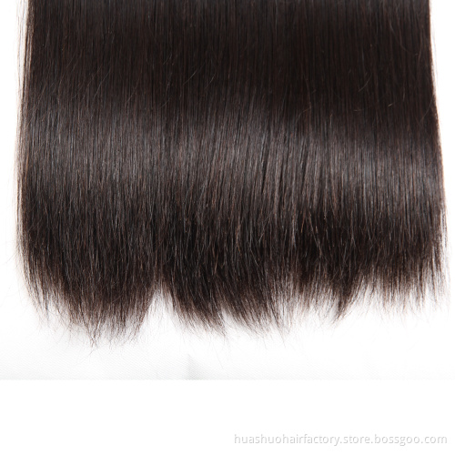 Wholesale Vendors 100% Brazilian Human Hair Extension Bundles With Lace Frontal Closure Raw Mink Cuticle Aligned Hair Weave Weft